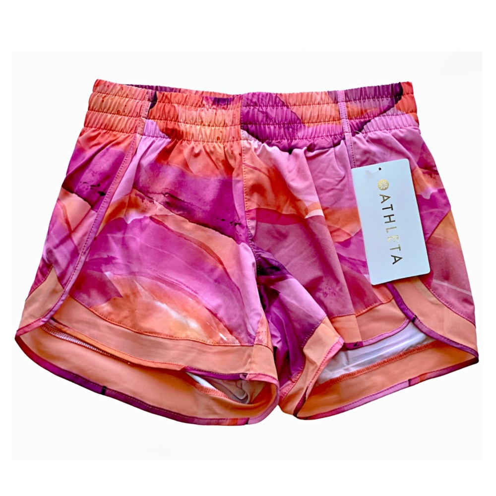 ATHLETA PRINTED MESH RACER RUN SHORT - Picture 4 of 12